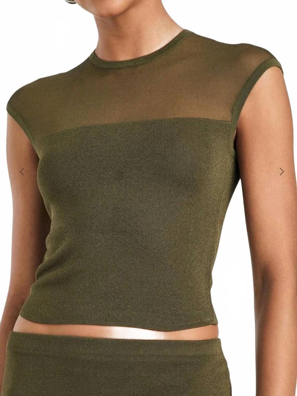 NEW SER.O.YA whitney cropped top in cameo green
